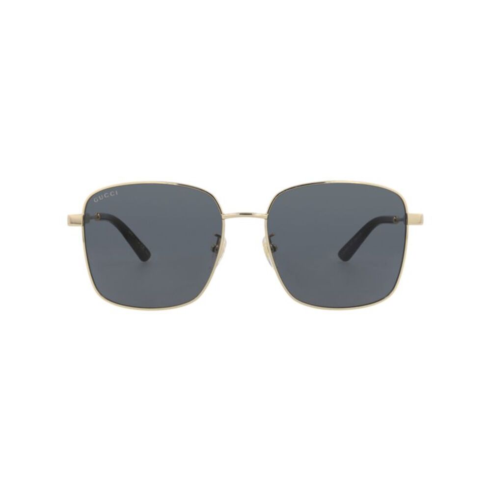 Gucci Square-Frame Metal Sunglasses Gold Womens